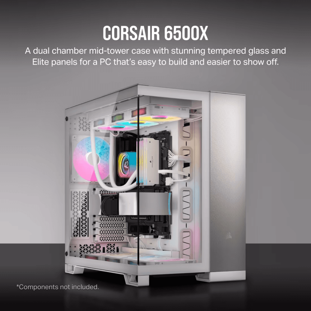 CORSAIR 6500X TEMPERED GLASS MT SATIN GRAY CASE RGB — thumbnail 2 of 4