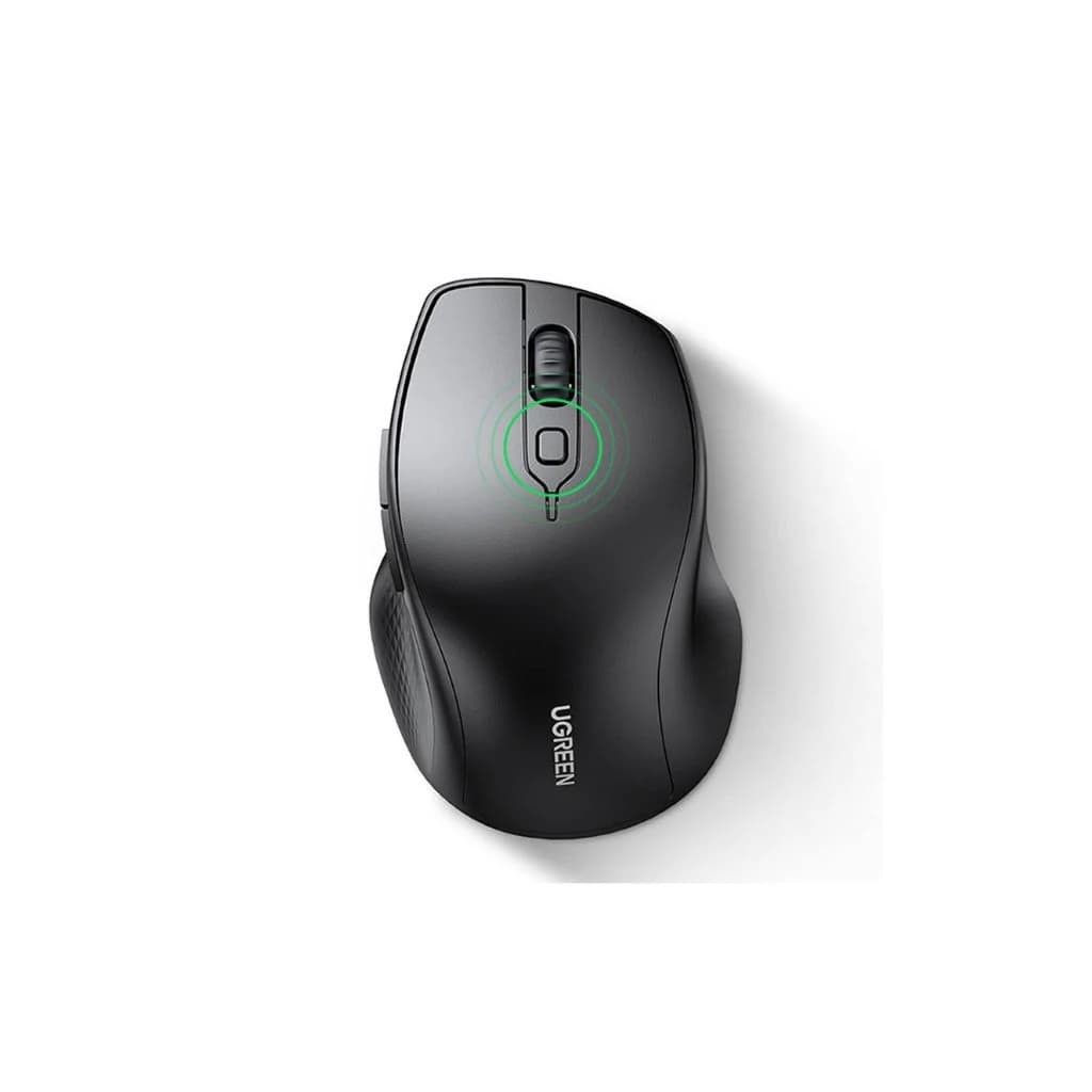UGREEN MU101 Ergonomic Optical Wireless Mouse - Black — thumbnail 2 of 3