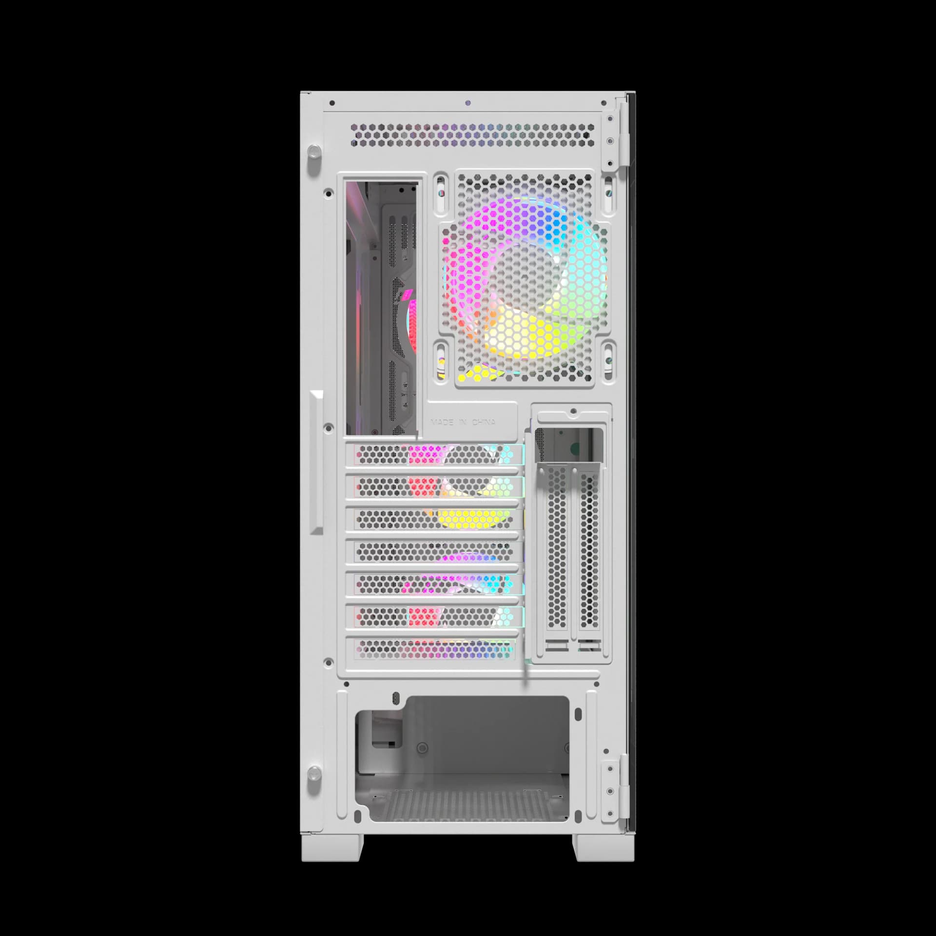 Raptor 290-XL ARCTIC HAWK RGB Mid Tower Case - White — thumbnail 6 of 10