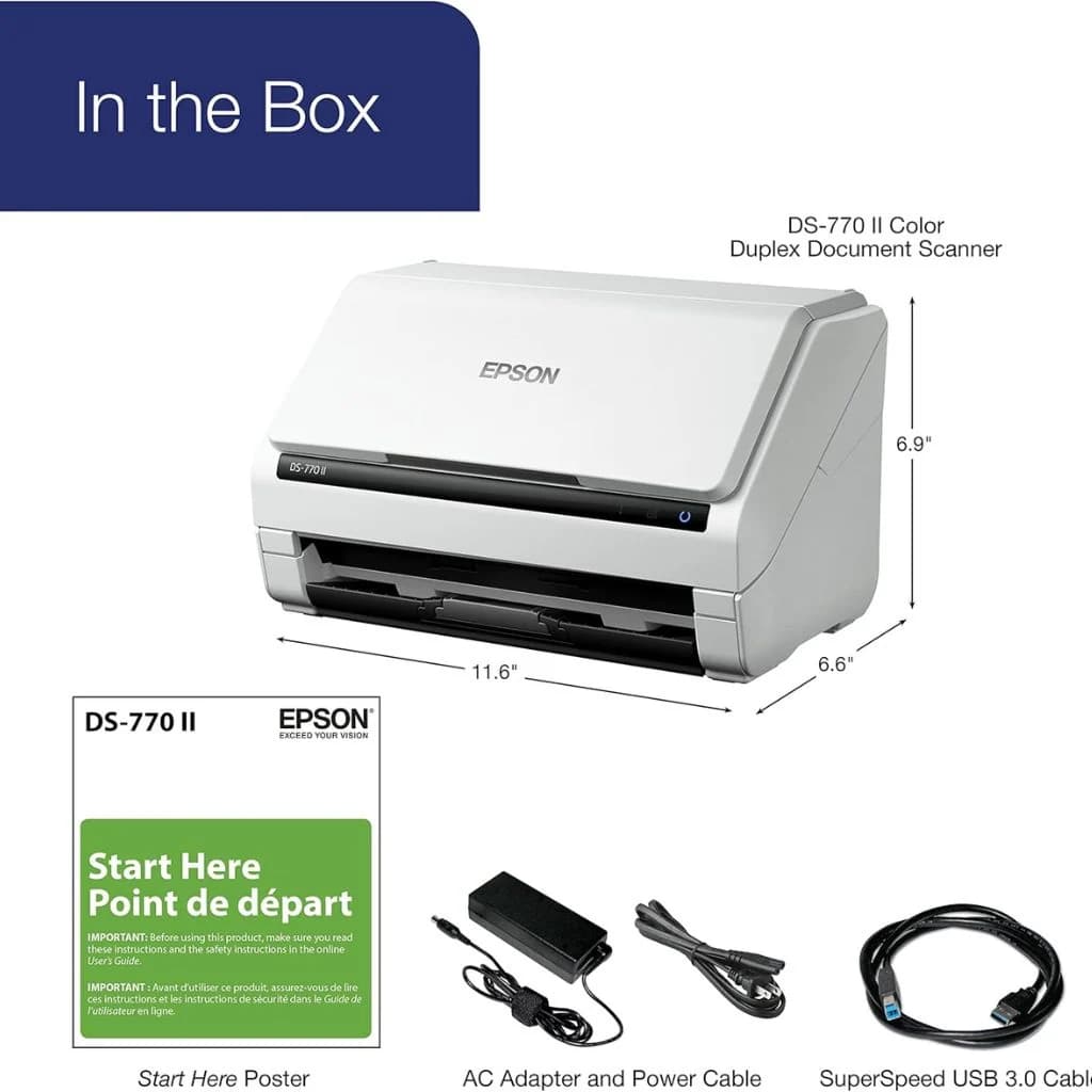 Epson DS-770 II - Color Duplex Document Scanner — thumbnail 6 of 6