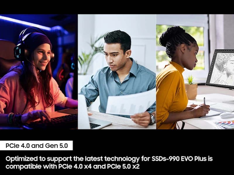 Samsung 990 EVO Plus 2TB NVMe PCIe Gen 5.0 M.2 SSD – Up to 7,250 MB/s Read, 6,300 MB/s Write, Intelligent TurboWrite 2.0, HMB Technology — thumbnail 7 of 9