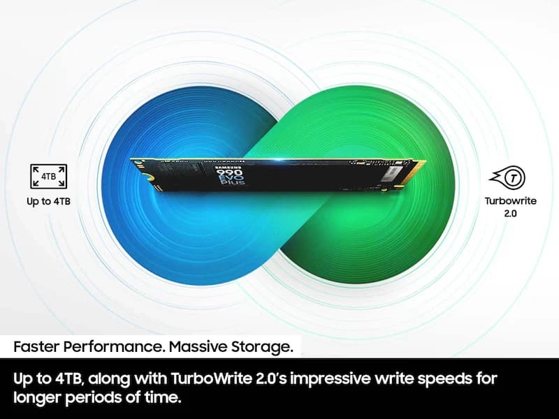 Samsung 990 EVO Plus 2TB NVMe PCIe Gen 5.0 M.2 SSD – Up to 7,250 MB/s Read, 6,300 MB/s Write, Intelligent TurboWrite 2.0, HMB Technology — thumbnail 6 of 9
