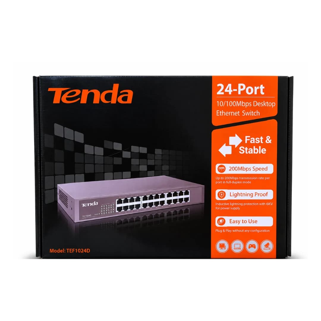 Tenda TEF1024D 24-Port 10/100Mbps - Ethernet Network Switch