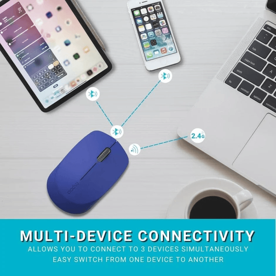 RAPOO M100 MOUSE MULTIMODE SILENT BLUE — thumbnail 3 of 3