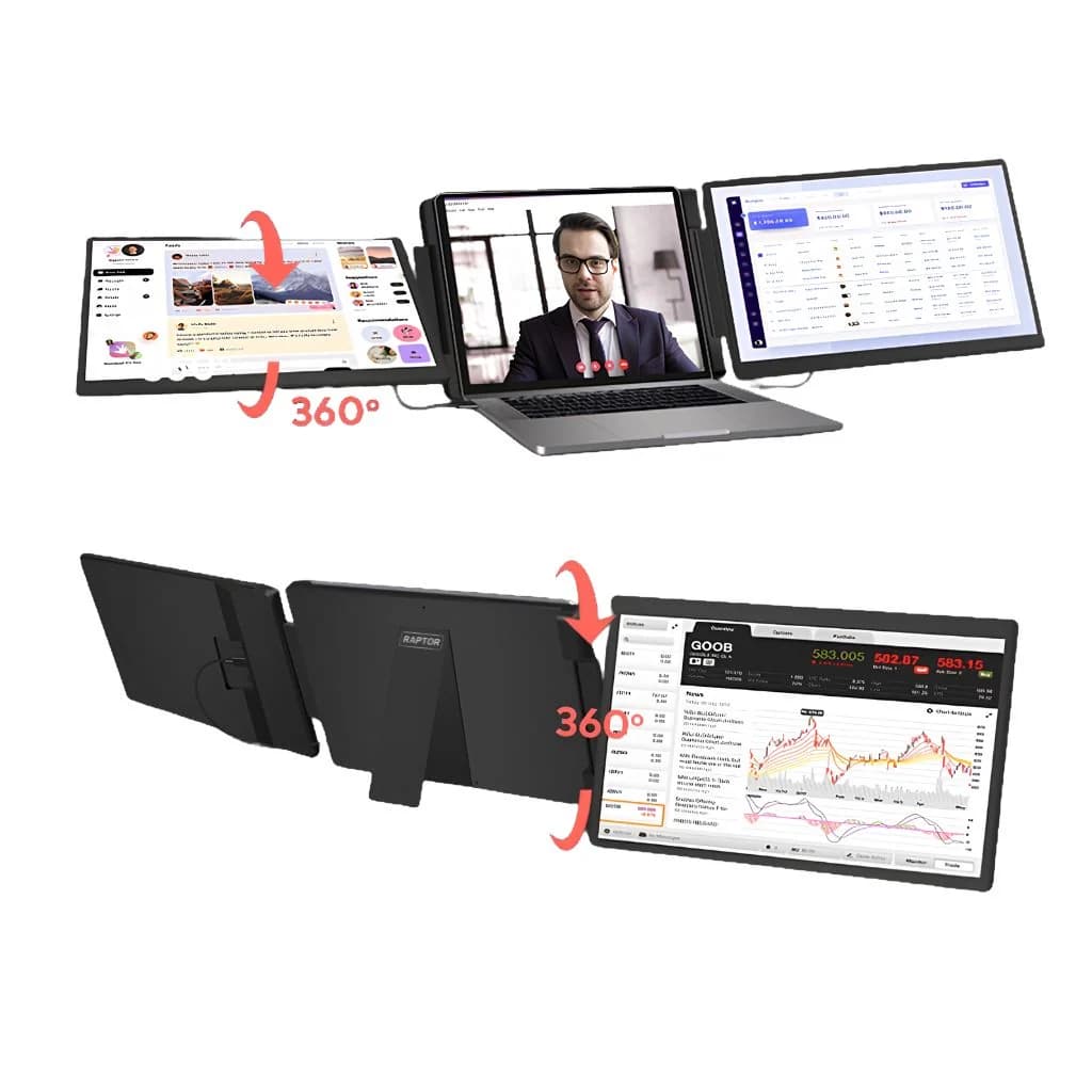 Raptor Dual Laptop Screen Extender 15.6 inch 1080P FHD 60hz IPS — thumbnail 4 of 8