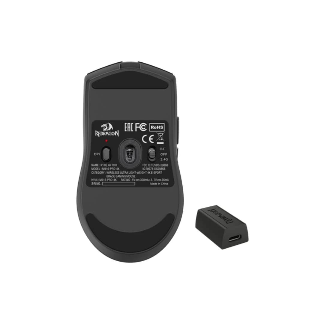 Redragon M916 PRO 4K 3-Mode Wireless Gaming Mouse - Black — thumbnail 5 of 5