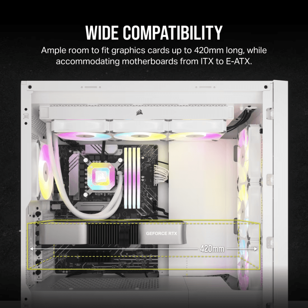 CORSAIR 5000D AIRFLOW CORE MT TEMP GLASS CASE WHITE — thumbnail 3 of 9
