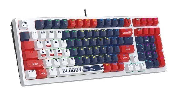 Bloody S98 USB Sports Navy Mechanical Switch Gaming Keyboard (BLMS Red Switches) /  ( En/Ar ) — thumbnail 3 of 4