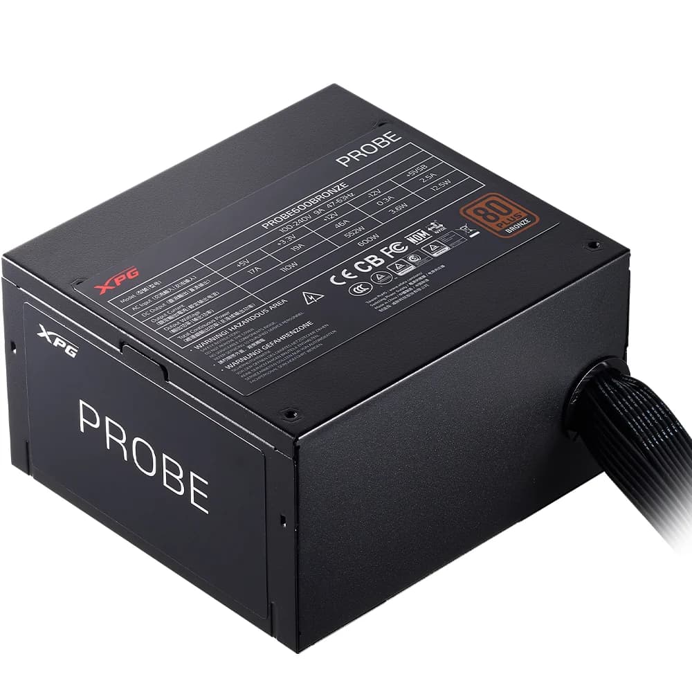 XPG PROBE 600W 80 Plus Bronze Power Supply — thumbnail 4 of 7
