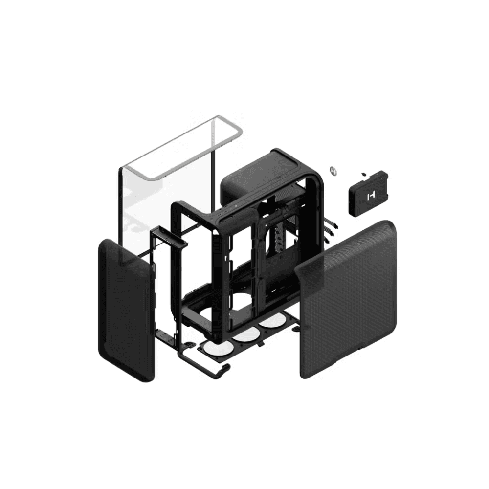 HYTE X50 TEMPERED GLASS SIDE PANAL MID TOWER CASE – BLACK — thumbnail 5 of 5