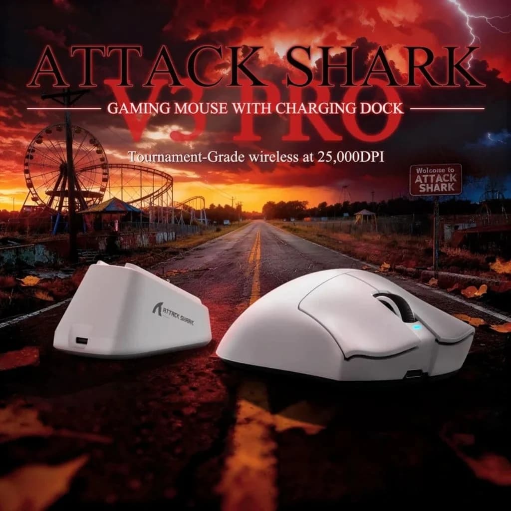 Attack Shark V3 Pro Wireless Gaming Mouse - White — thumbnail 4 of 5