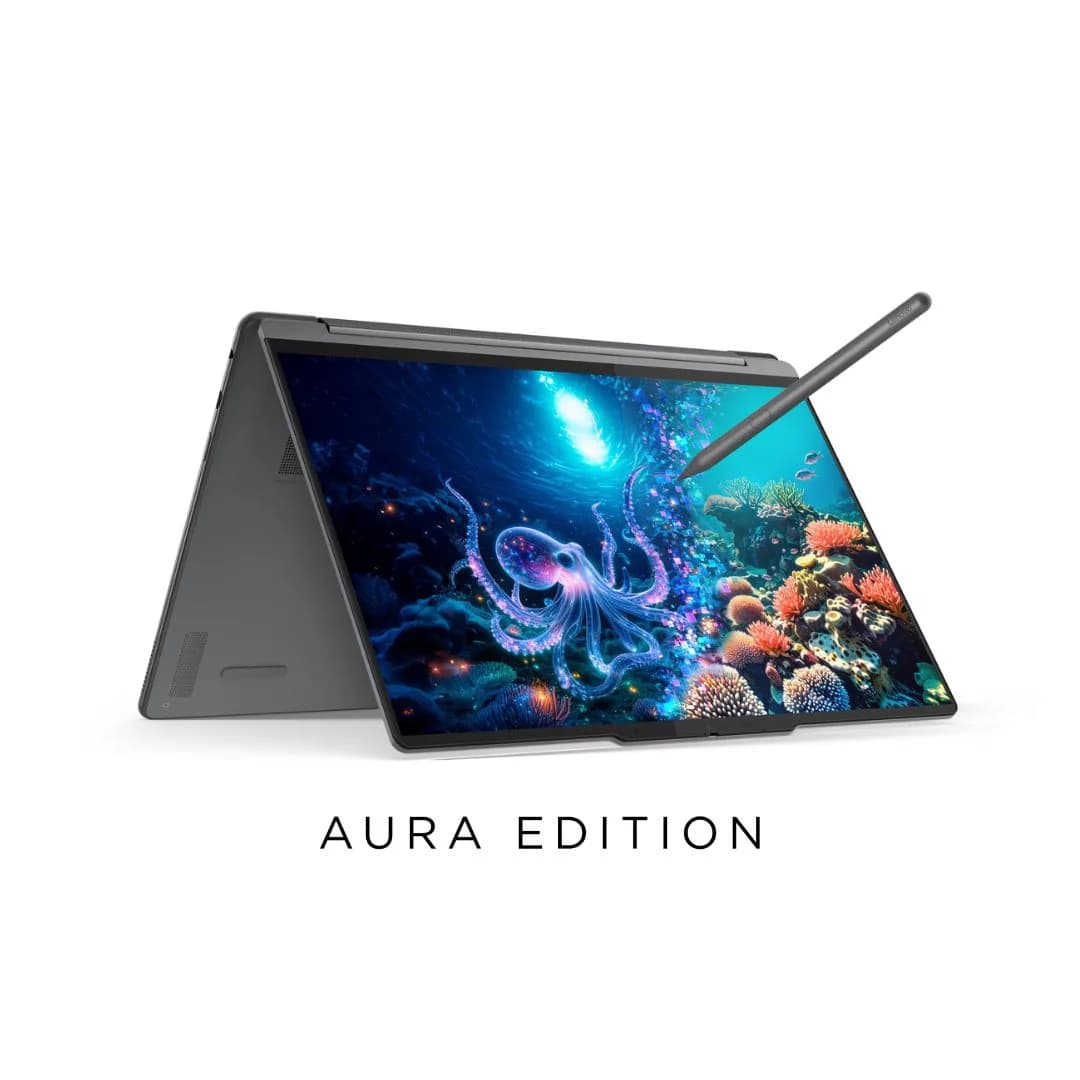Lenovo Yoga 9 Aura Edition, Intel® Arc™ Graphics 140V, Intel Core Ultra 7-258V, RAM 32GB, SSD 1TB, 14 Inch WQXGA+ OLED 120Hz Touch, Luna Grey