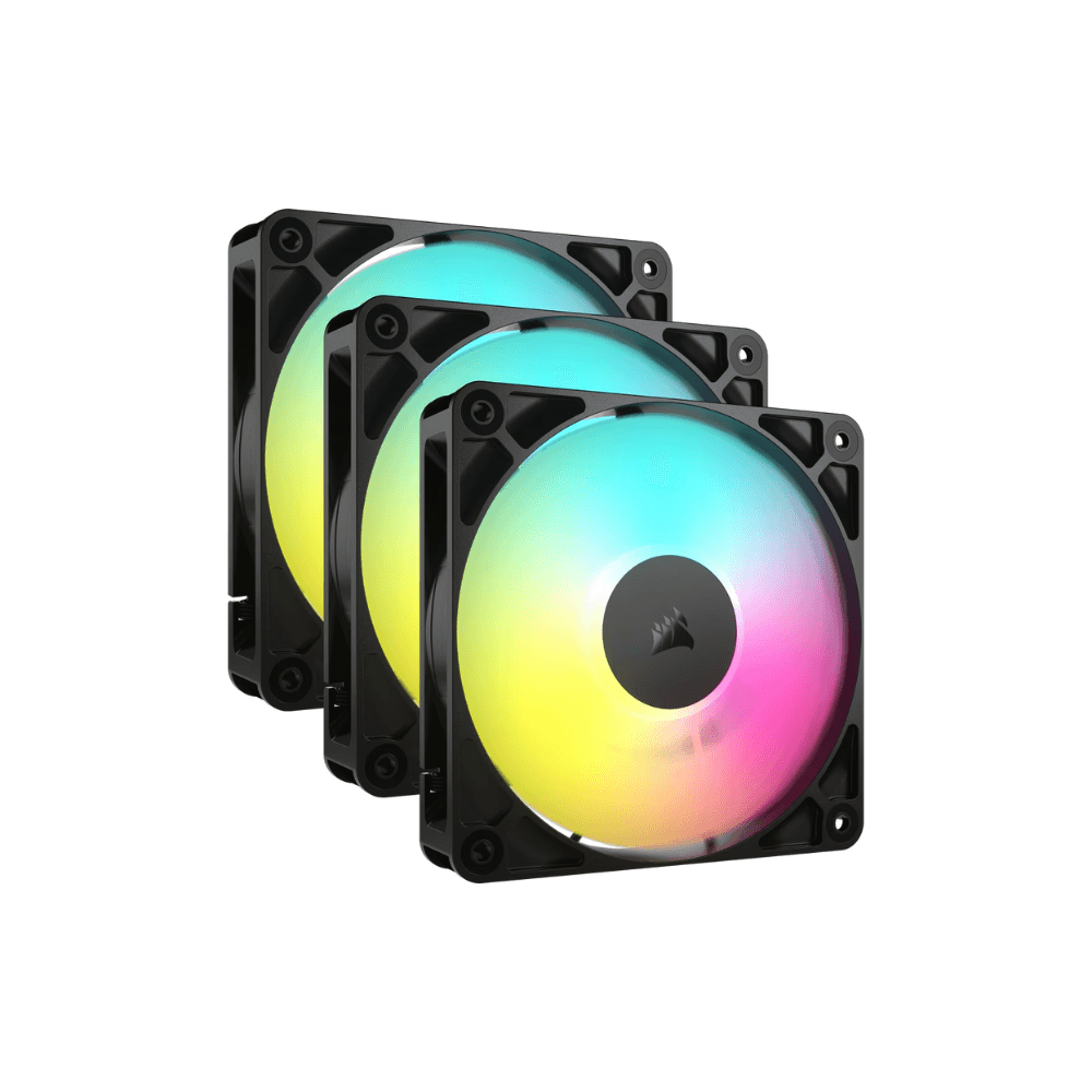 CORSAIR RS120 ARGB 120mm PWM Fans – Triple Pack – Black