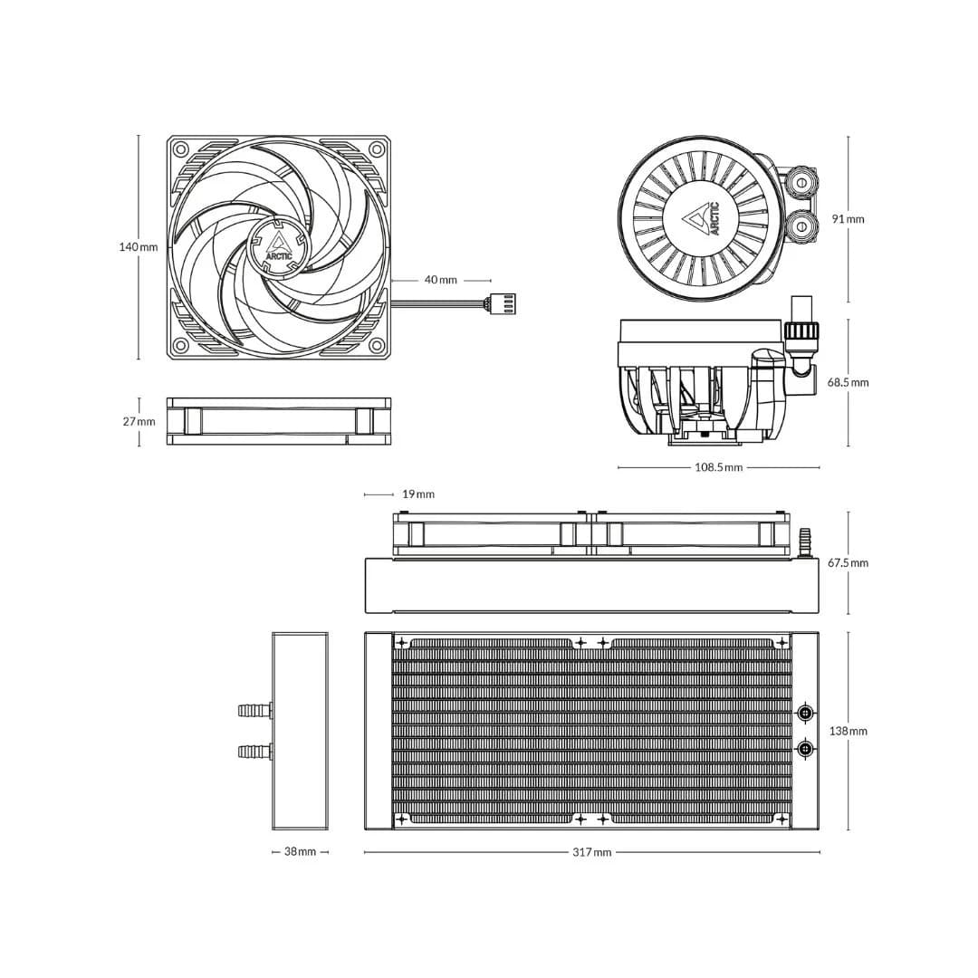 Arctic Liquid Freezer III 280 A-RGB - Black — thumbnail 6 of 7