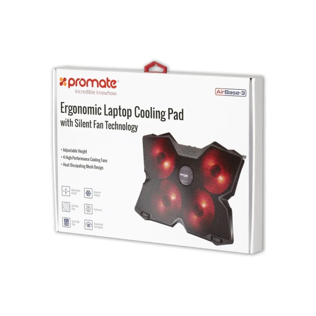 Promate AirBase-3 Ergonomic Laptop Cooling Pad — thumbnail 5 of 5