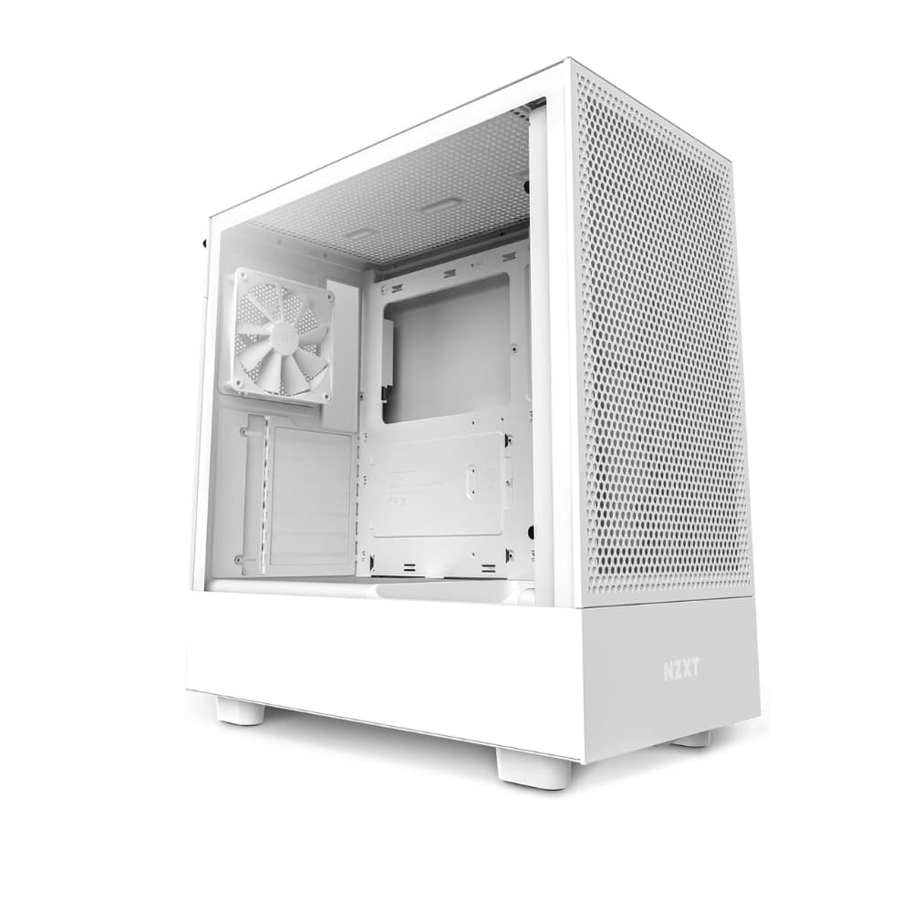 NZXT H5 FLOW (2023) ATX Mid-Tower Case – White — thumbnail 2 of 5