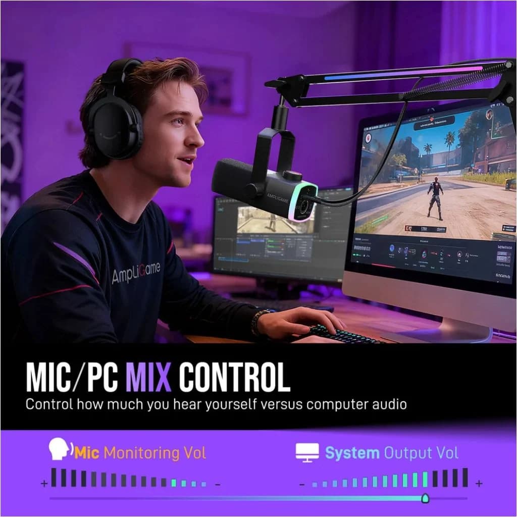 FIFINE AmpliGame AM8T Pro - USB/XLR Dynamic Microphone — thumbnail 7 of 7