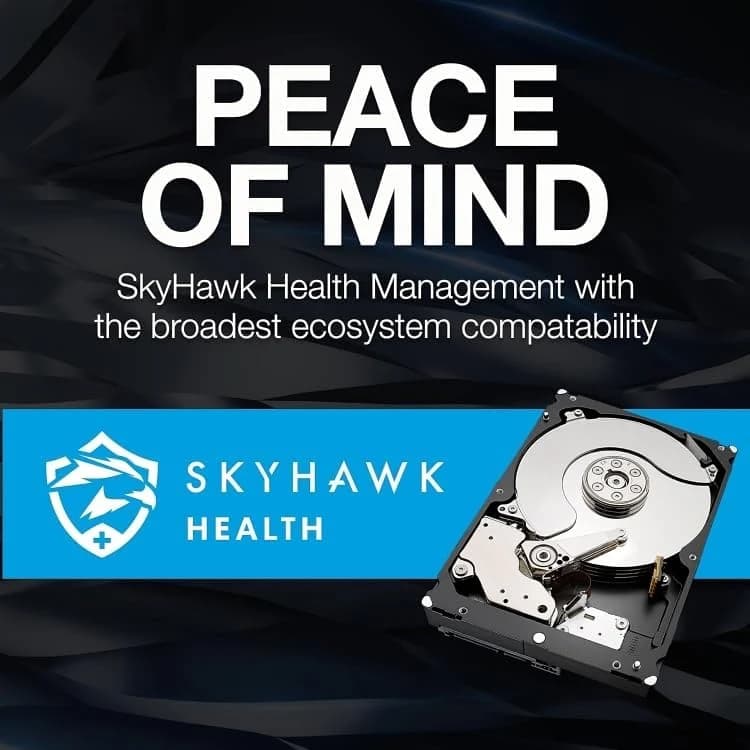 Seagate ST2000VX017 SkyHawk 2TB 5400RPM Surveillance Hard Drive – 2TB 3.5" SATA III 6Gb/s Internal HDD, 256MB Cache, Optimized for CCTV & DVR/NVR Systems, Supports Up to 64 Cameras — thumbnail 5 of 6
