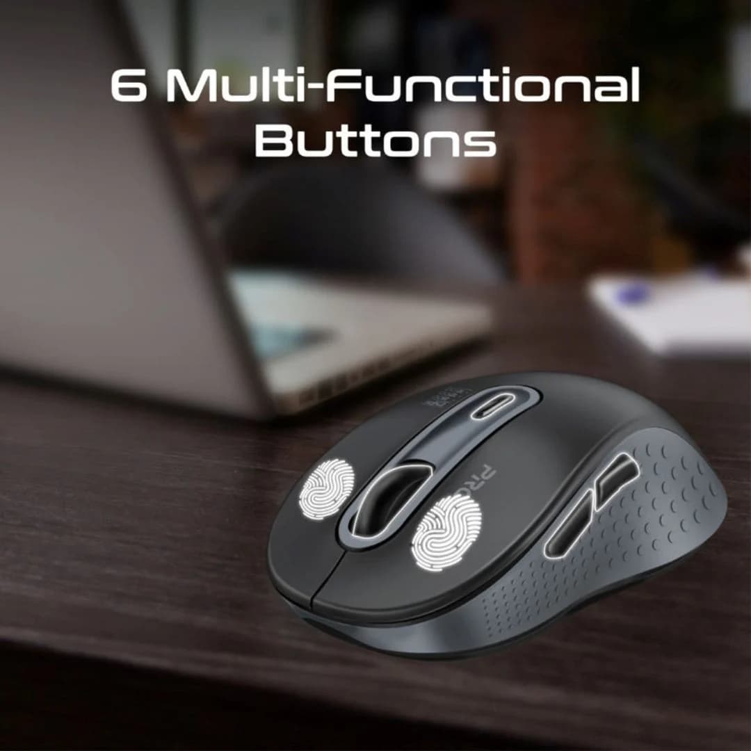 Promate Ken Dual Mode Wireless Mouse - Black — thumbnail 3 of 5