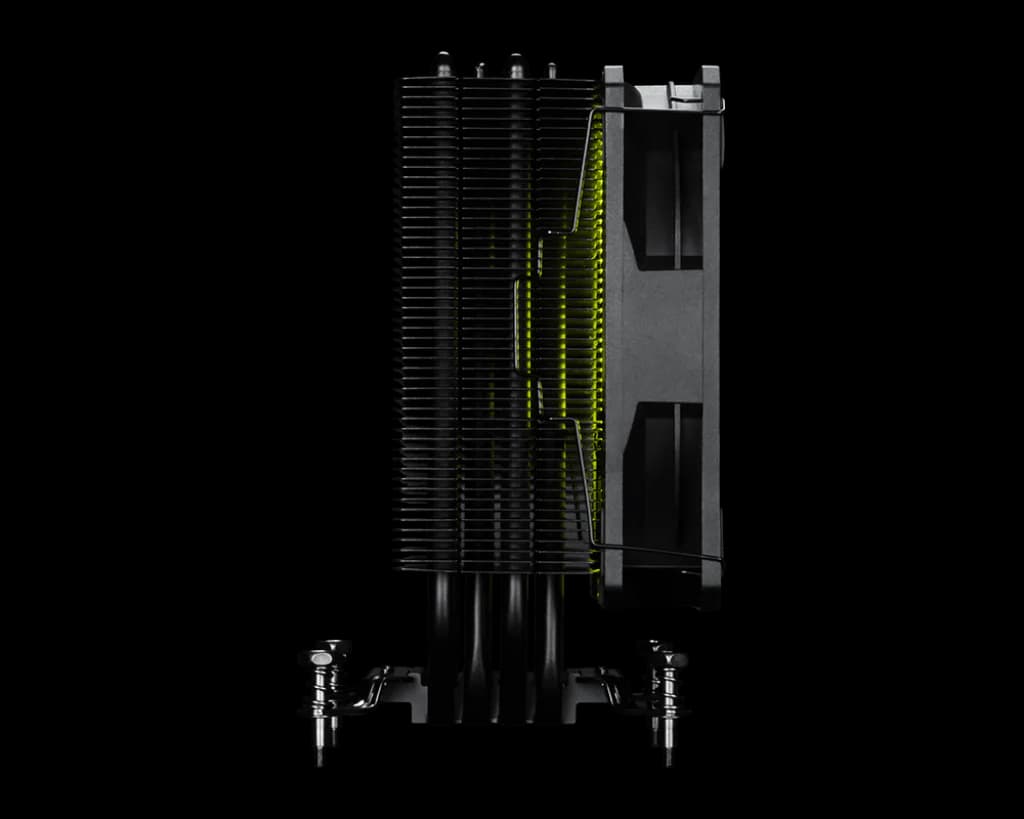 MSI MAG COREFROZR AA13 Air CPU Cooler — 120mm ARGB Fan, 4× 6mm Direct-Touch Heat Pipes, Rifle Bearing, Compact Tower, Supports Intel LGA1700/1851 & AMD AM5/AM4 — thumbnail 3 of 5