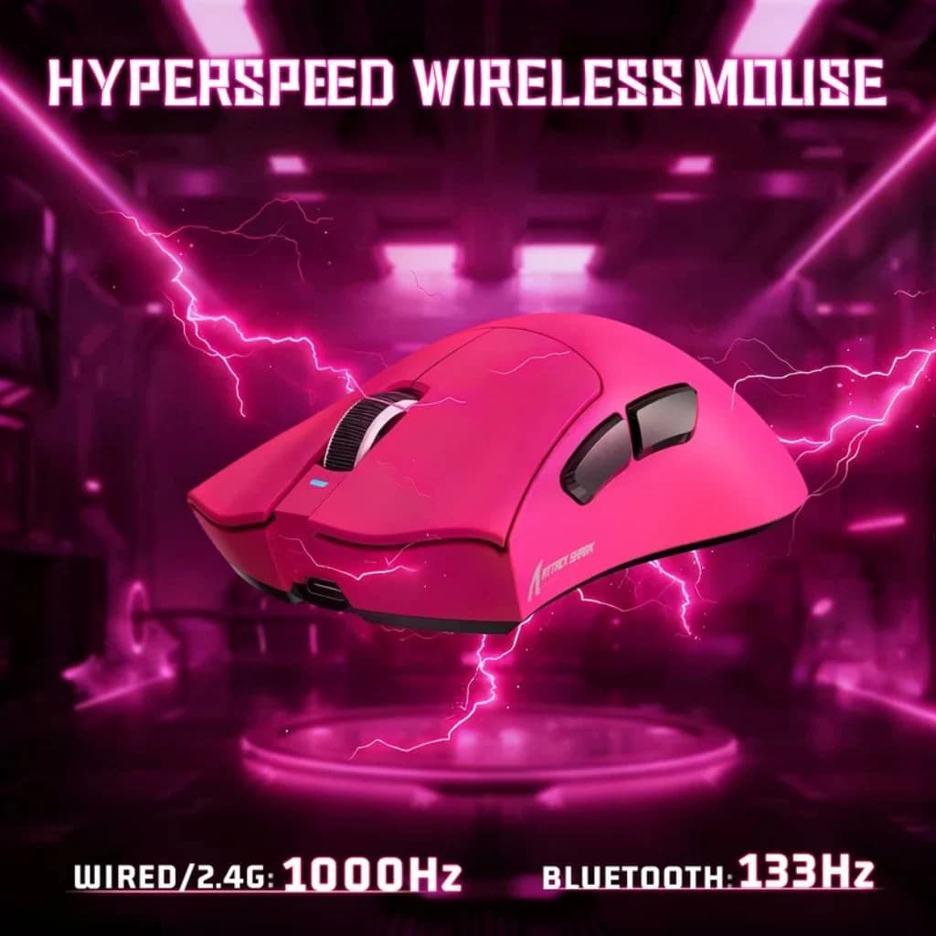 Attack Shark V3 Wireless Gaming Mouse - Berry Red — thumbnail 3 of 5