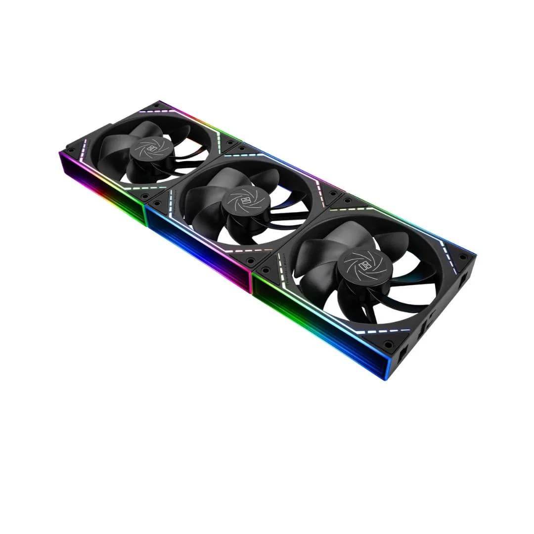 Thermalright TL-M12QR X3 Reverse Fan Kit 120mm 3 Fan ARGB - Black — thumbnail 5 of 5