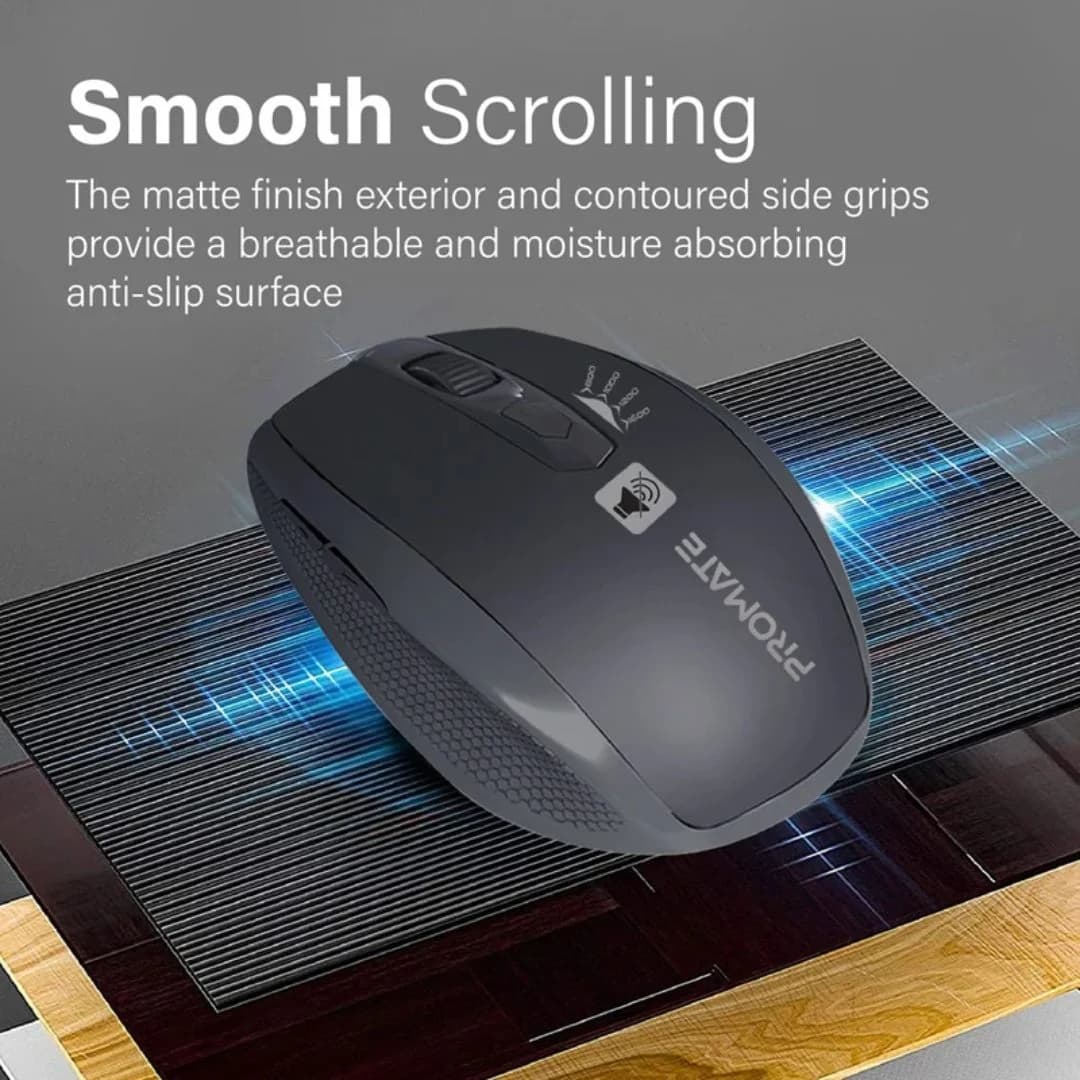 Promate Breeze Silent Switch Wireless Mouse - Black — thumbnail 4 of 5