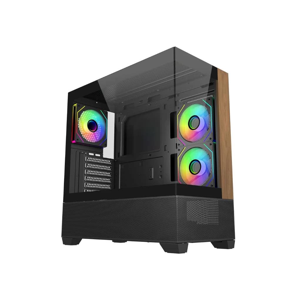 Cooler Master Master Elite 690 Wood ATX - Black