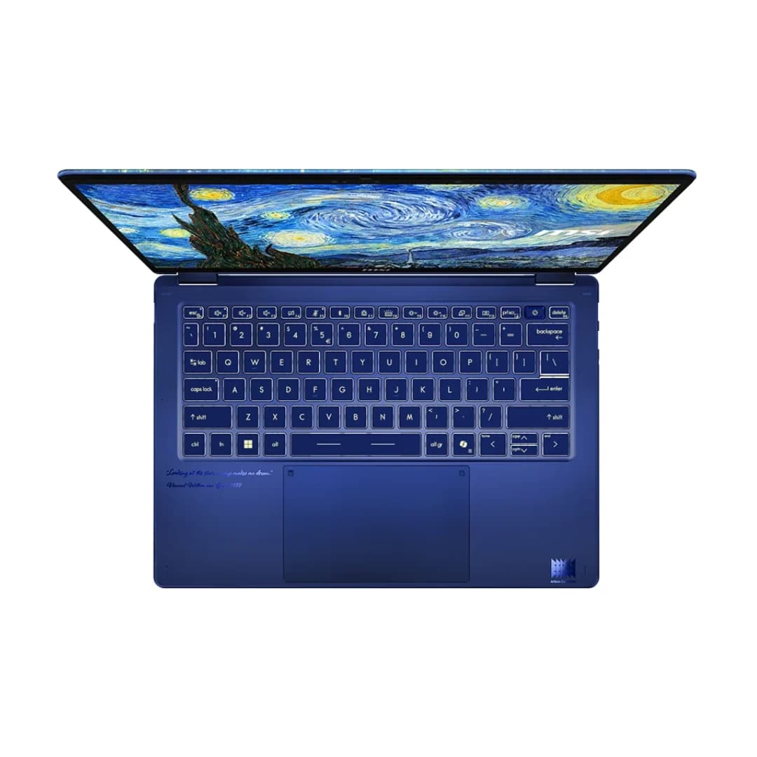 MSI Prestige 14 Flip AI+ Vincent van Gogh Edition, Intel Core Ultra X9-378H, RAM 32GB, SSD 1TB, Intel Arc Graphics, 14 FHD+ OLED 60Hz Touchscreen, Starry Night — thumbnail 3 of 7