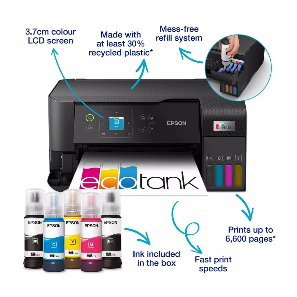 Epson EcoTank L3560 - All-in-One Wi-Fi Ink Tank Printer — thumbnail 2 of 10