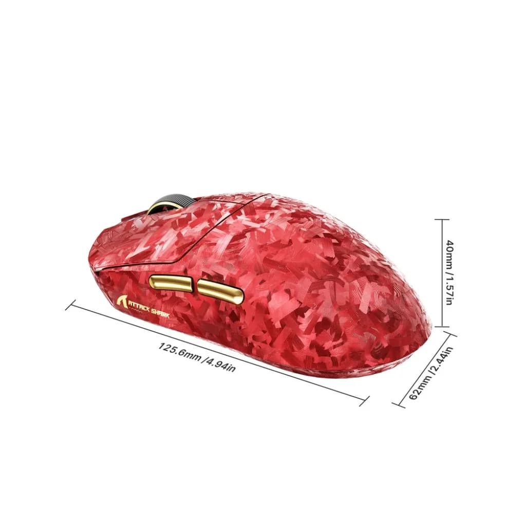 Attack Shark RS3 Ultra Wireless Gaming Mouse - Red — thumbnail 5 of 5