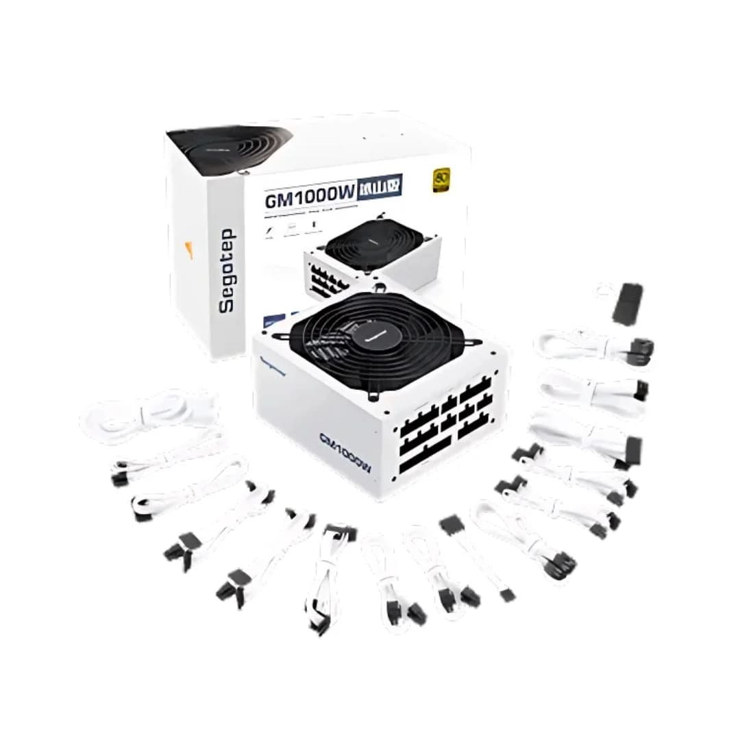 Segotep GM1000W 1000W Gold 80+ Full Modular, PCIe 5.1 & ATX 3.1 - White — thumbnail 5 of 5