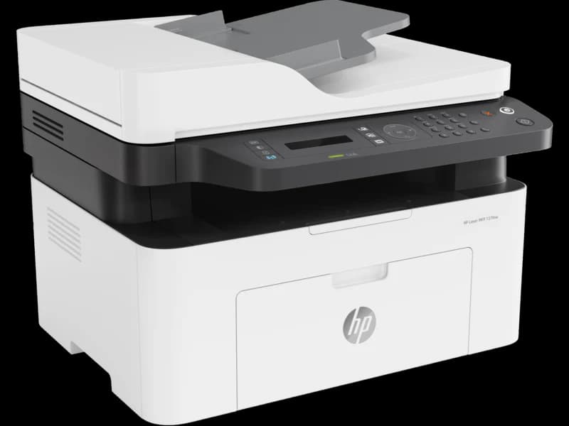 HP Laser MFP 137fnw All-in-One Printer – Print, Scan, Copy, Fax, 21 ppm, 1200×1200 dpi, 40-Sheet ADF, Wi-Fi, Ethernet, Mobile Printing (Black & White) — thumbnail 3 of 10