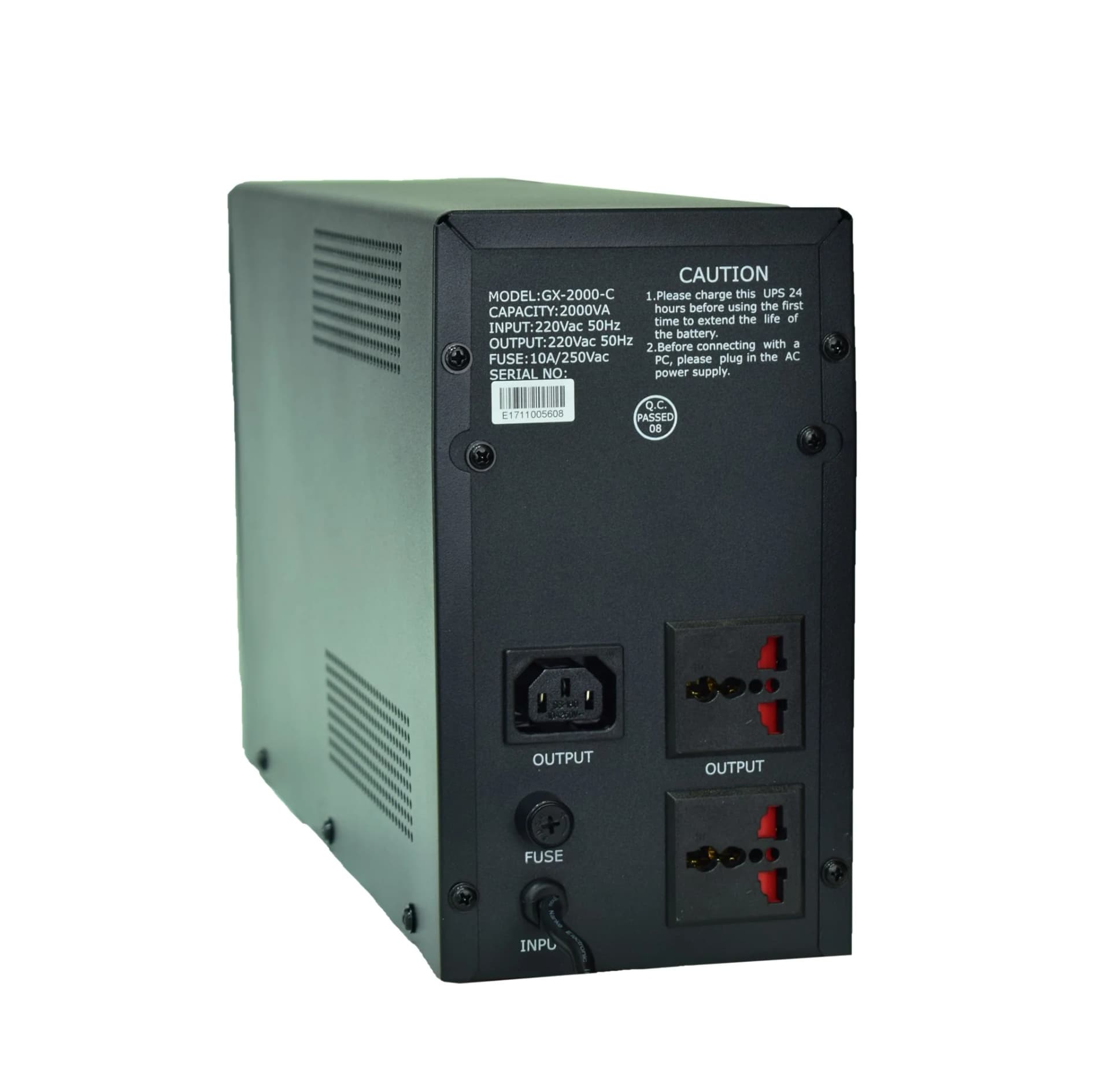 UPS GeTX GXK-2000-C (2000VA, 2KV) Line interactive , 12V9Ax2 Battery - Yellow Box — thumbnail 5 of 5