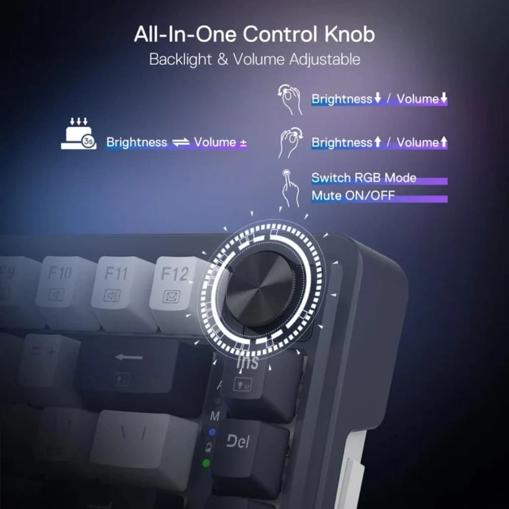 Redragon UCAL K673WB RGB PRO Wireless Gaming Keyboard - Black — thumbnail 4 of 5