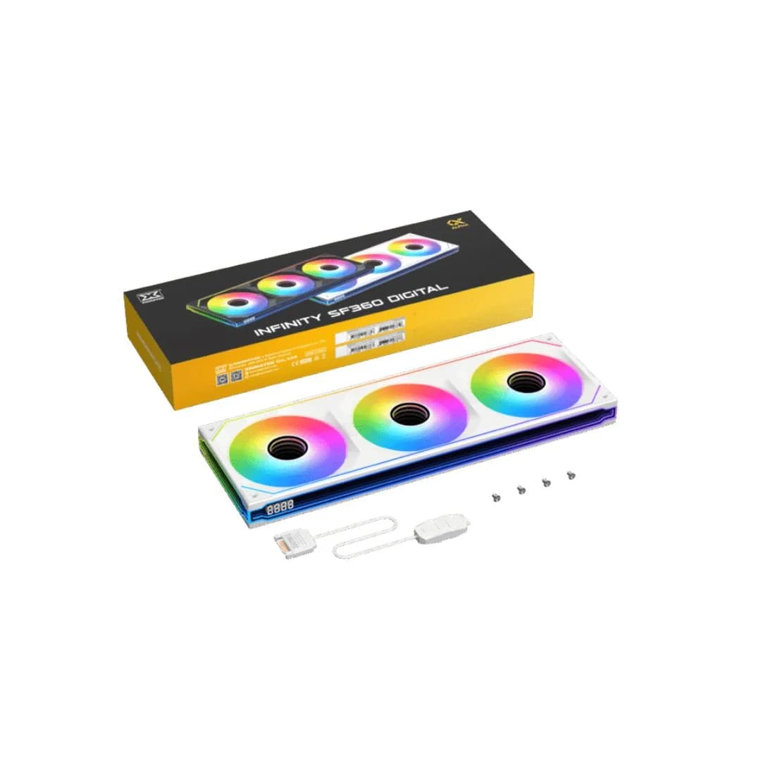 XIGMATEK INFINITY SF360 Digital Arctic 120mm 3-Fan Pack - White — thumbnail 5 of 5