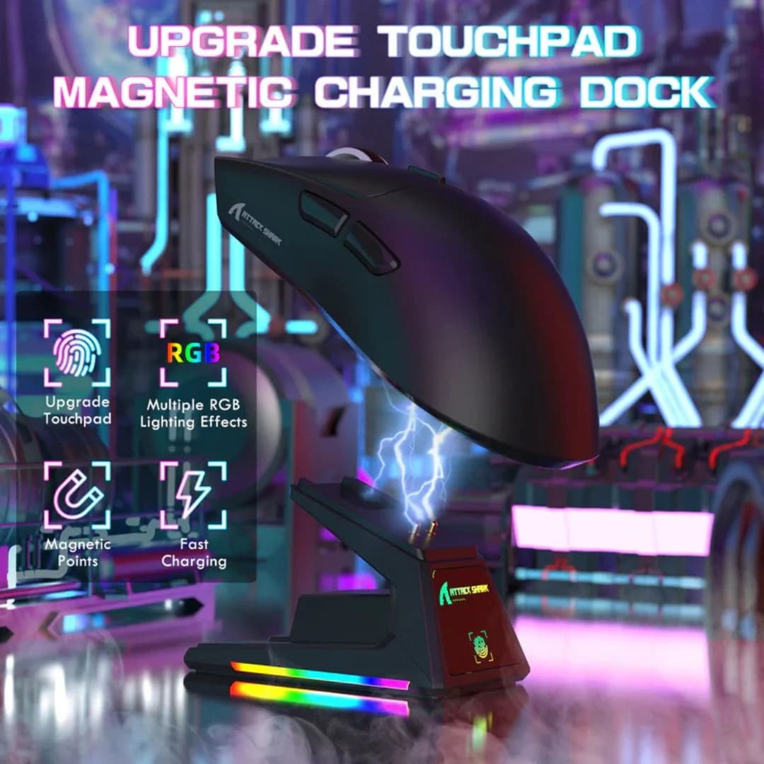 ATTACK SHARK X1 Tri-mode Gaming Mouse - Black — thumbnail 2 of 5