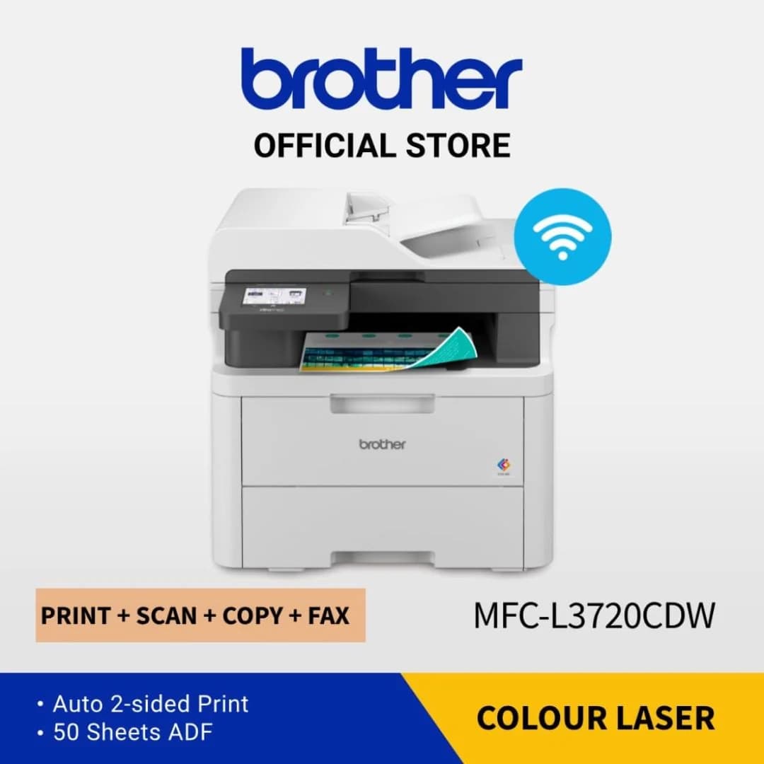 Printer Brother All-in-One Color Laser Printer - MFC-L3720CDW — thumbnail 4 of 4