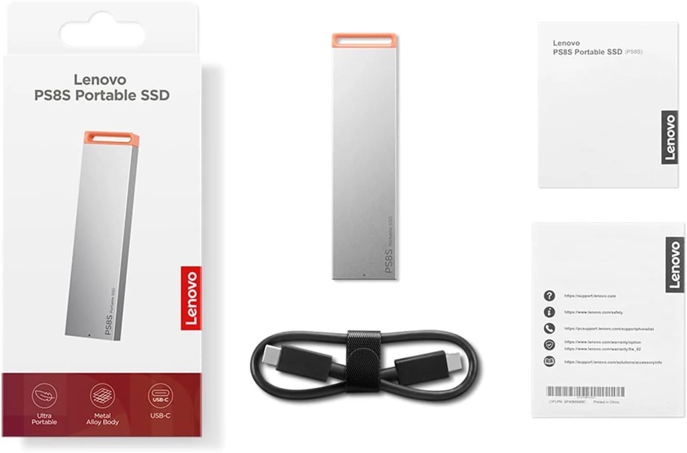 Lenovo PS8S Portable SSD. 512GB , 1050MB/s Read, 1000MB/s Write — thumbnail 3 of 3