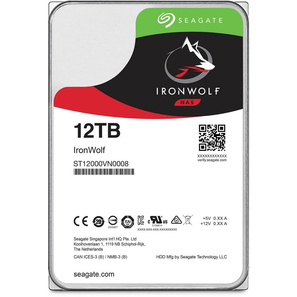 Seagate IronWolf SATA III 3.5" Internal NAS HDD - 12TB — thumbnail 2 of 9