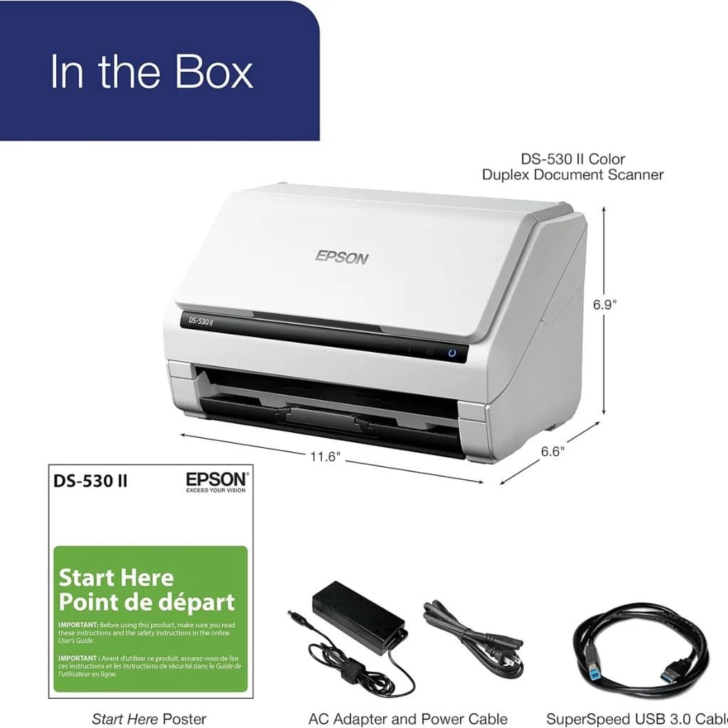 Epson DS-530 II - Color Duplex Document Scanner — thumbnail 2 of 6