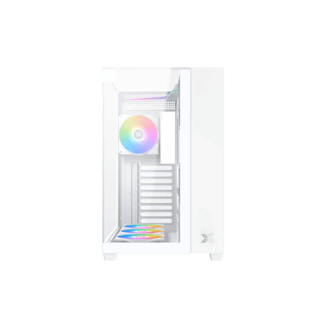 Xigmatek Aqua V Mid Tower Case - Arctic White — thumbnail 2 of 5