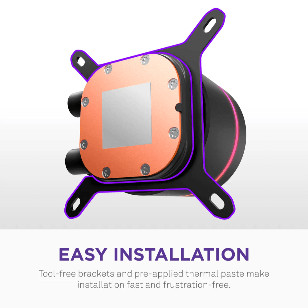 NZXT KRAKEN CORE 360mm RGB BLACK RL-KR36C-B1 — thumbnail 4 of 6