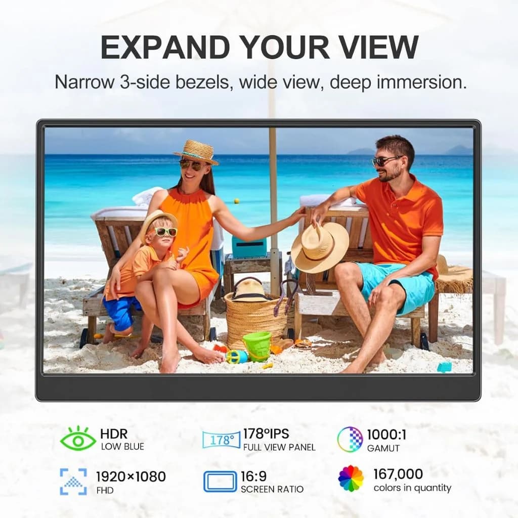 Raptor MF160T02 15.6 inch 60Hz IPS Portable Monitor — thumbnail 2 of 8