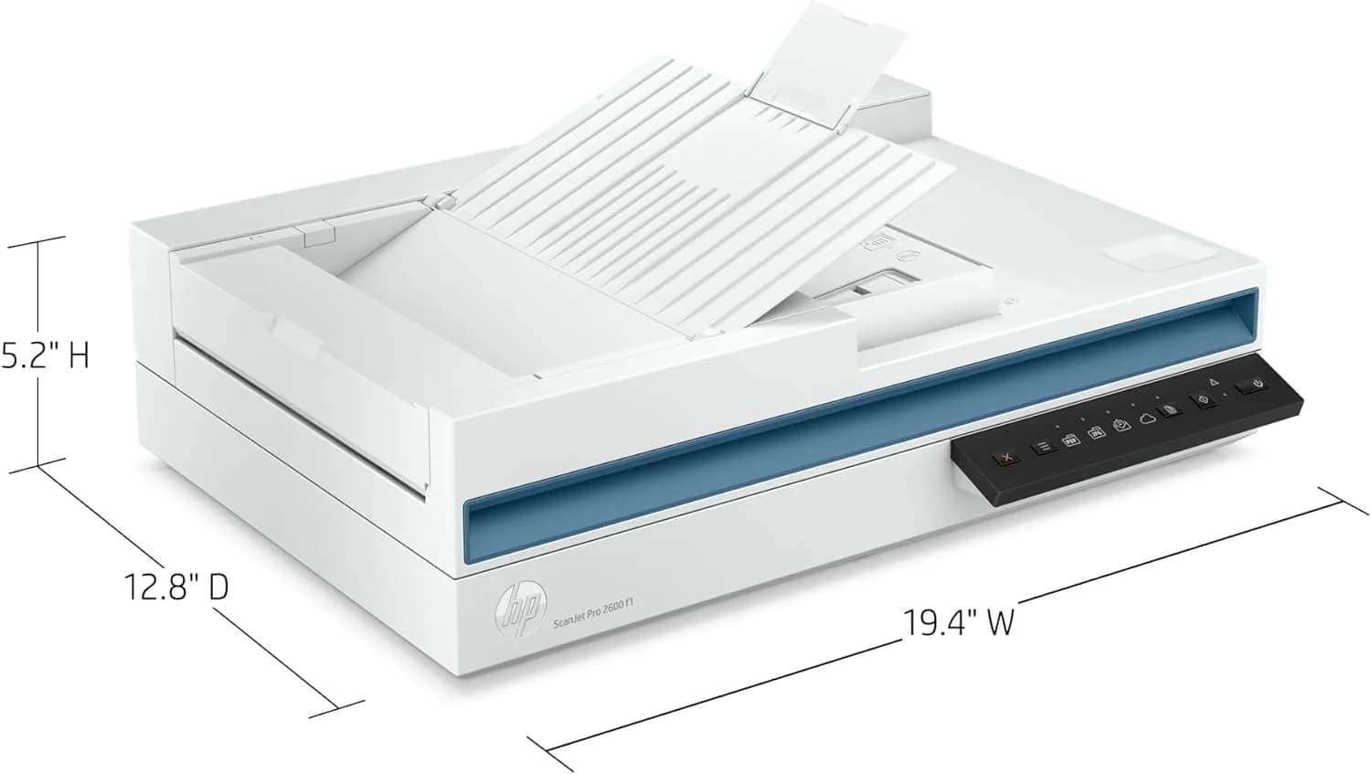 HP ScanJet Pro 2600 f1 A4 Duplex Document & Flatbed Scanner – Up to 25 ppm, 600 dpi ADF & 1200 dpi Flatbed, 60-Sheet ADF — thumbnail 5 of 10