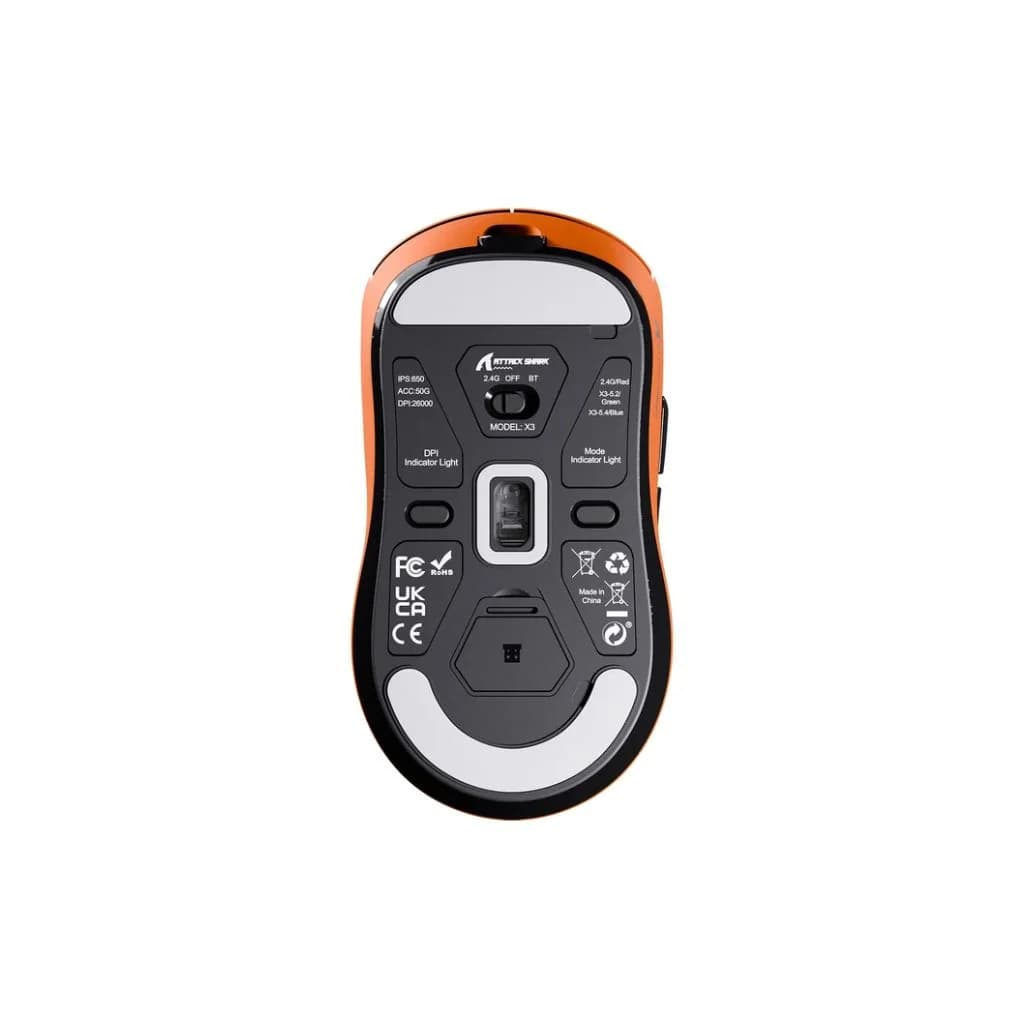 ATTACK SHARK X3  Wireless Gaming Mouse - Orange — thumbnail 5 of 5