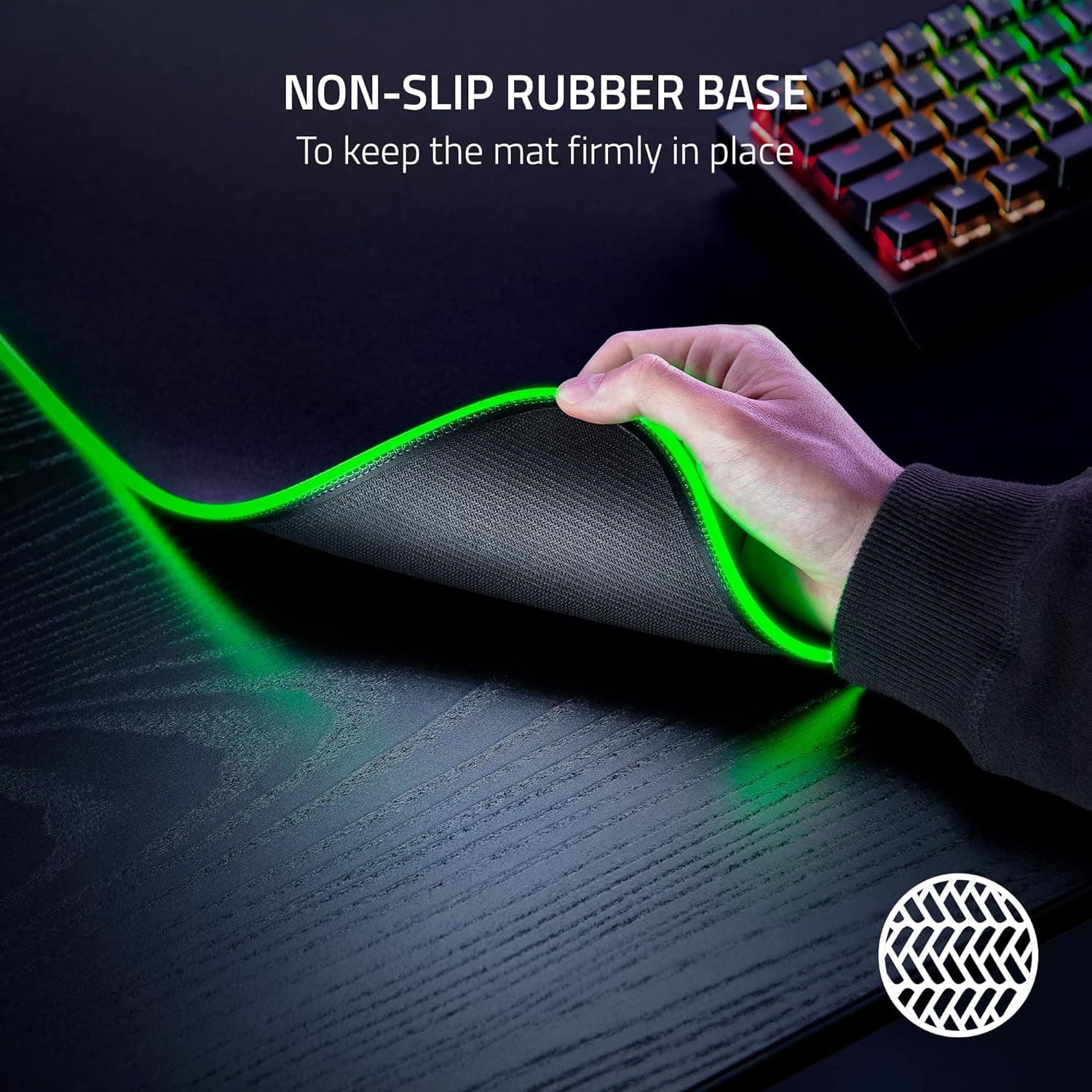 Razer Goliathus Chroma 3XL Gaming Mouse Pad: Micro-Textured Cloth Surface - Large to Cover Desk Setup - Chroma RGB - Optimized for All Sensitivity Settings and Sensors - Non-Slip Rubber Base — thumbnail 4 of 6