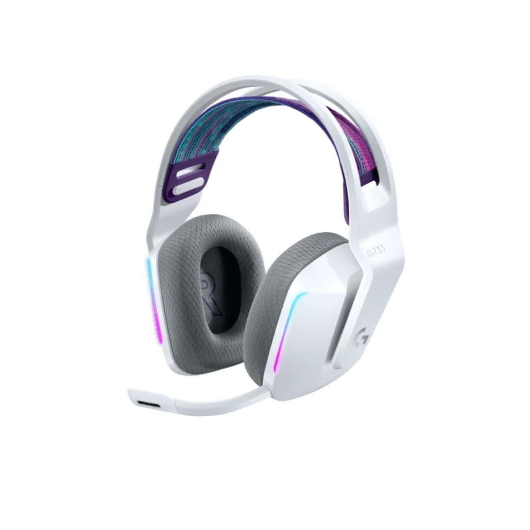 Logitech G733 Lightspeed Wireless Gaming Headset - White — thumbnail 3 of 4