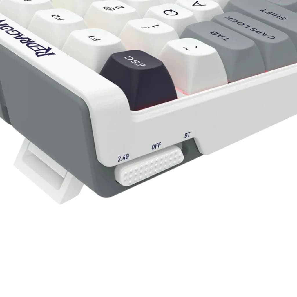 Redragon GAREN PRO K656WGB-PRO Wireless Gaming Keyboard - White / Gray — thumbnail 4 of 5