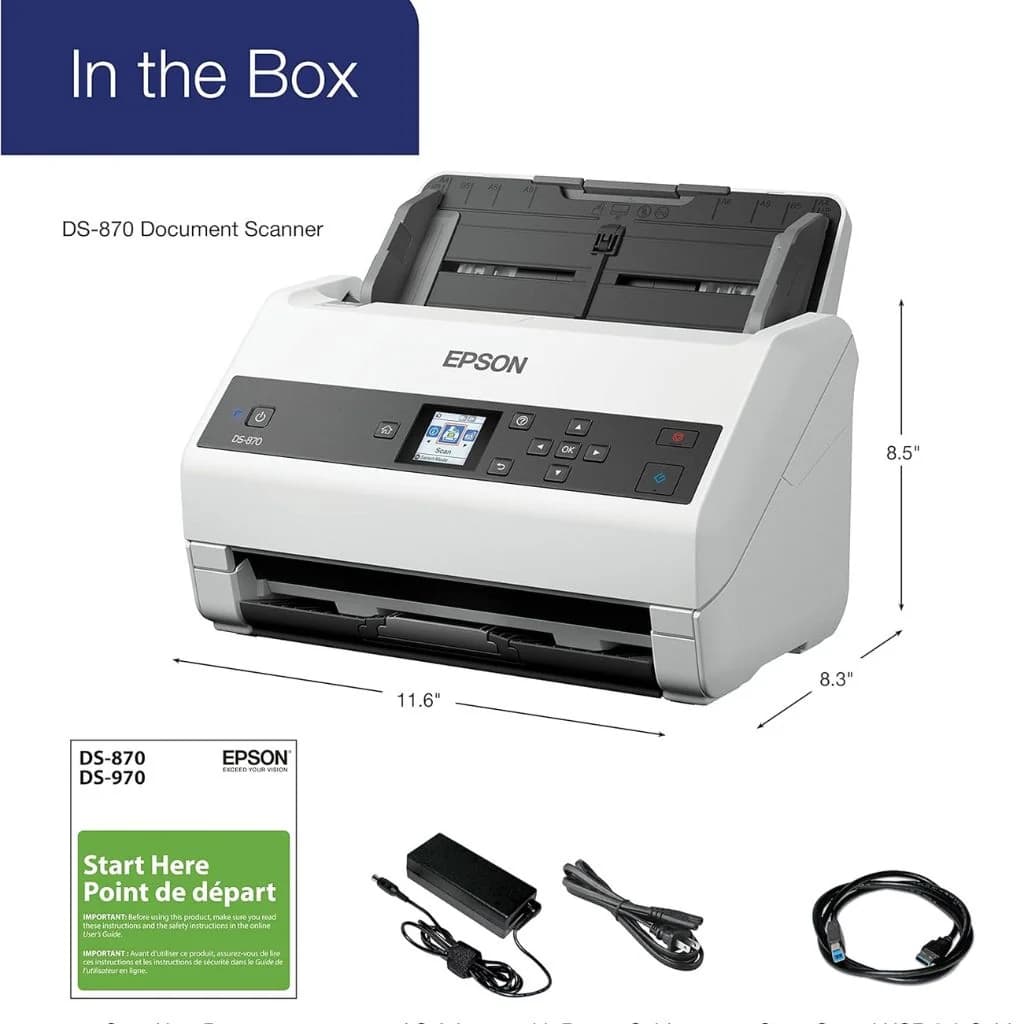 Epson DS-870 - High-Speed Document Scanner — thumbnail 3 of 5